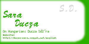 sara ducza business card